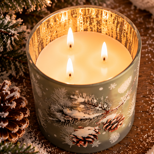 Candela con pigne e pino - Vanilla & Milk | Limited Edition