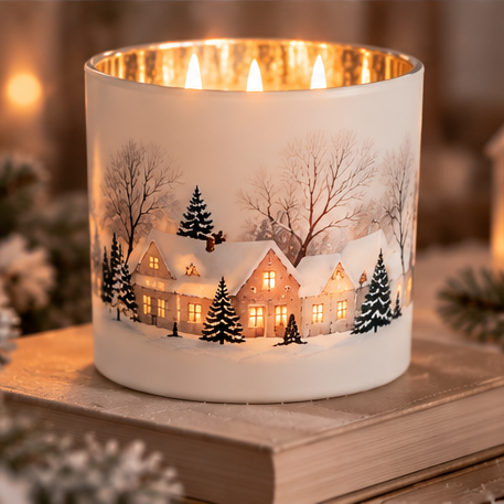 Candela con paesaggio natalizio - Vanilla & Milk | Limited Edition