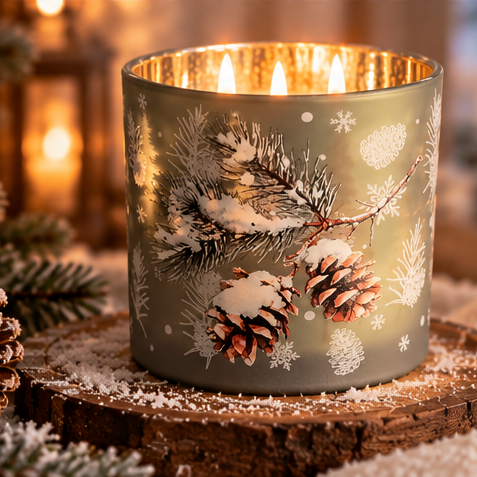 Candela con pigne e pino - Vanilla & Milk | Limited Edition